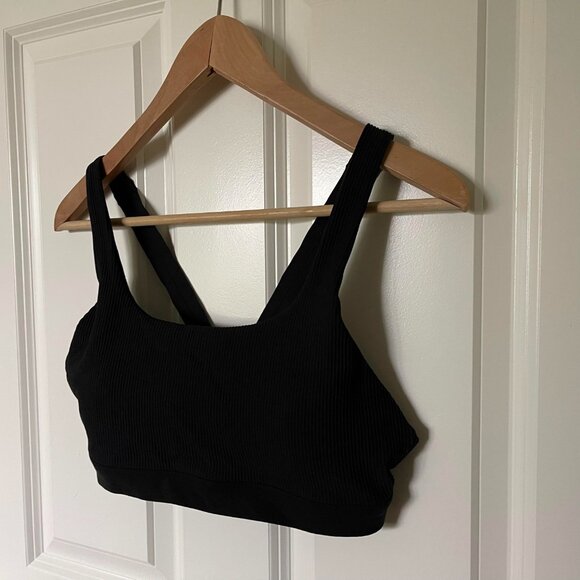 Athleta Exhale Rib Bra – Black (SP, D-DD Cups) - Picture 2 of 8